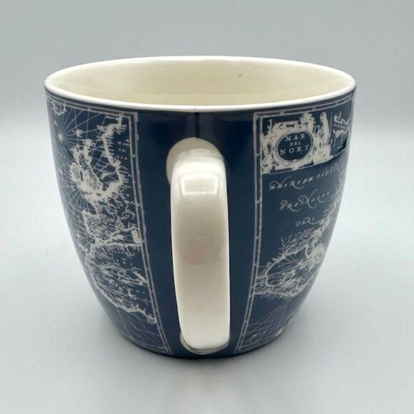 Set of 2 PIMPERNEL VTG Discontinued Mar del Nort Nautical Map 16oz Ceramic Mugs - Picture 6 of 13